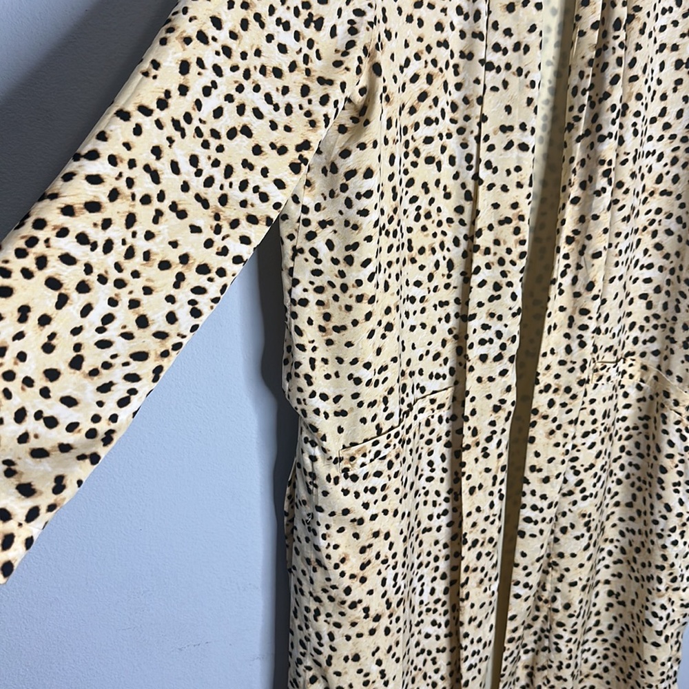 cupcakes and cashmere Arianne Leo Dot Duster Coat S leopard print cardigan s - Picture 6 of 8